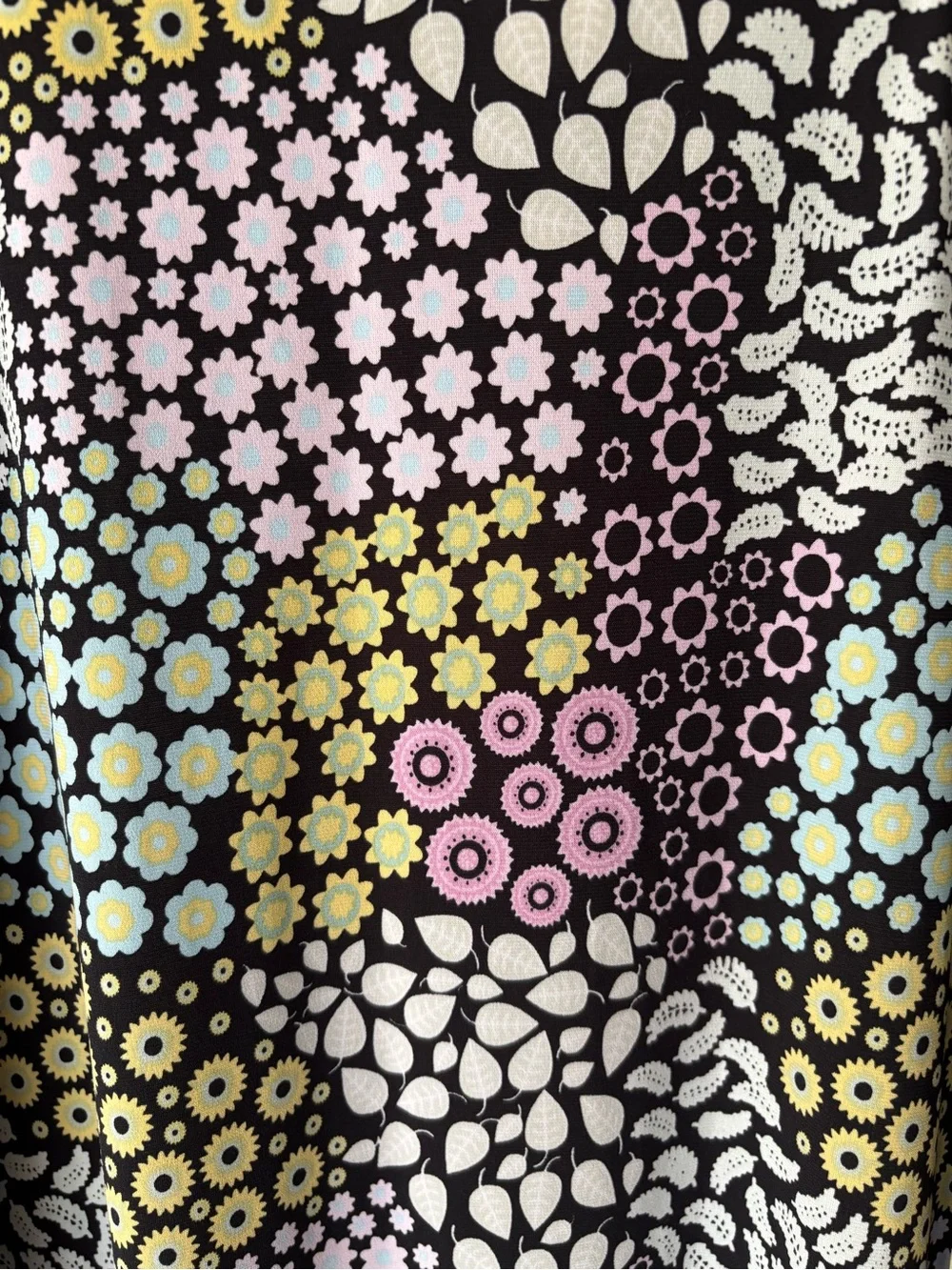 LuLaRoe Black Maxi Skirt with Pink, Yellow, Mint & White Floral Print